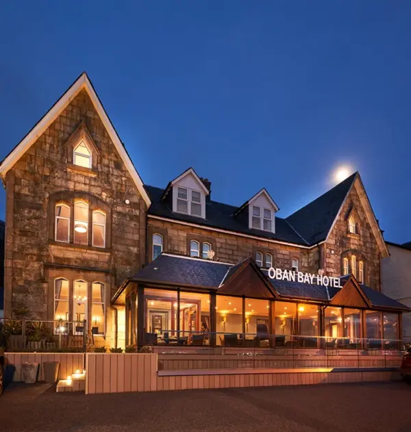 Crerar Group | Oban Bay Hotel Exterior At Night Large